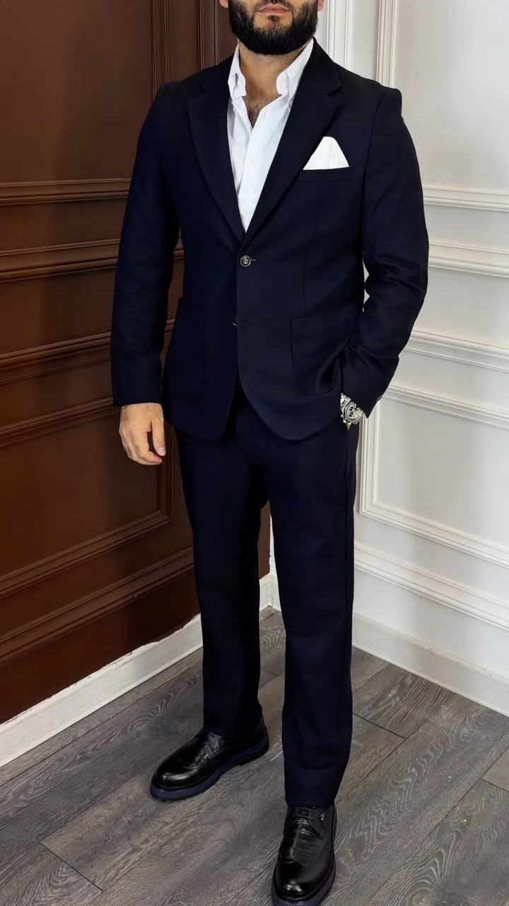 Men's Business Blazers and Trousers Set