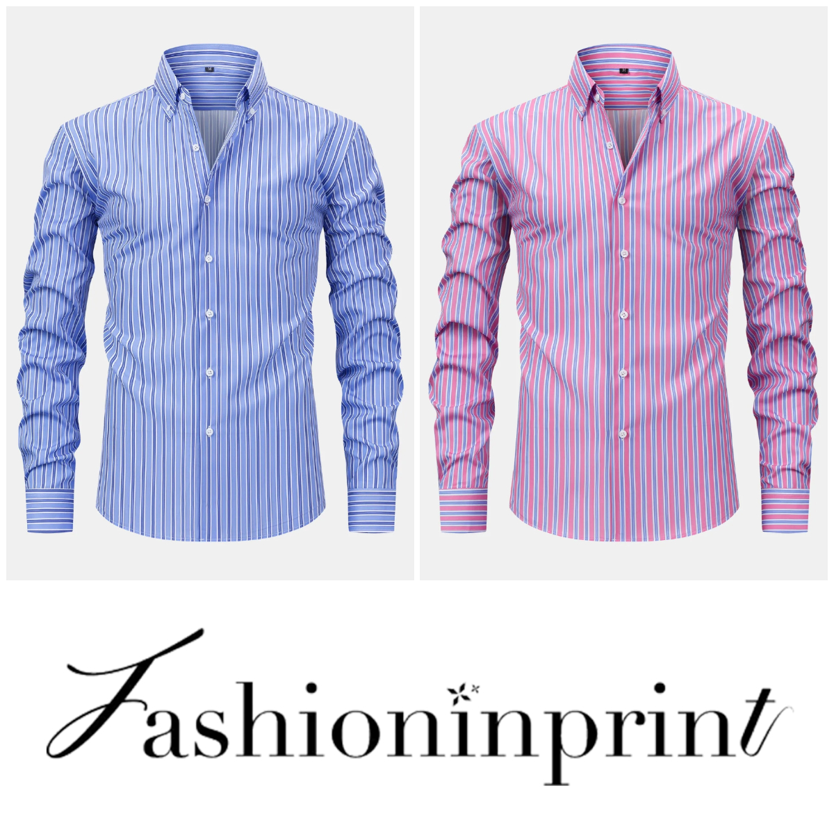 Long Sleeve Stripe Button Up Shirt