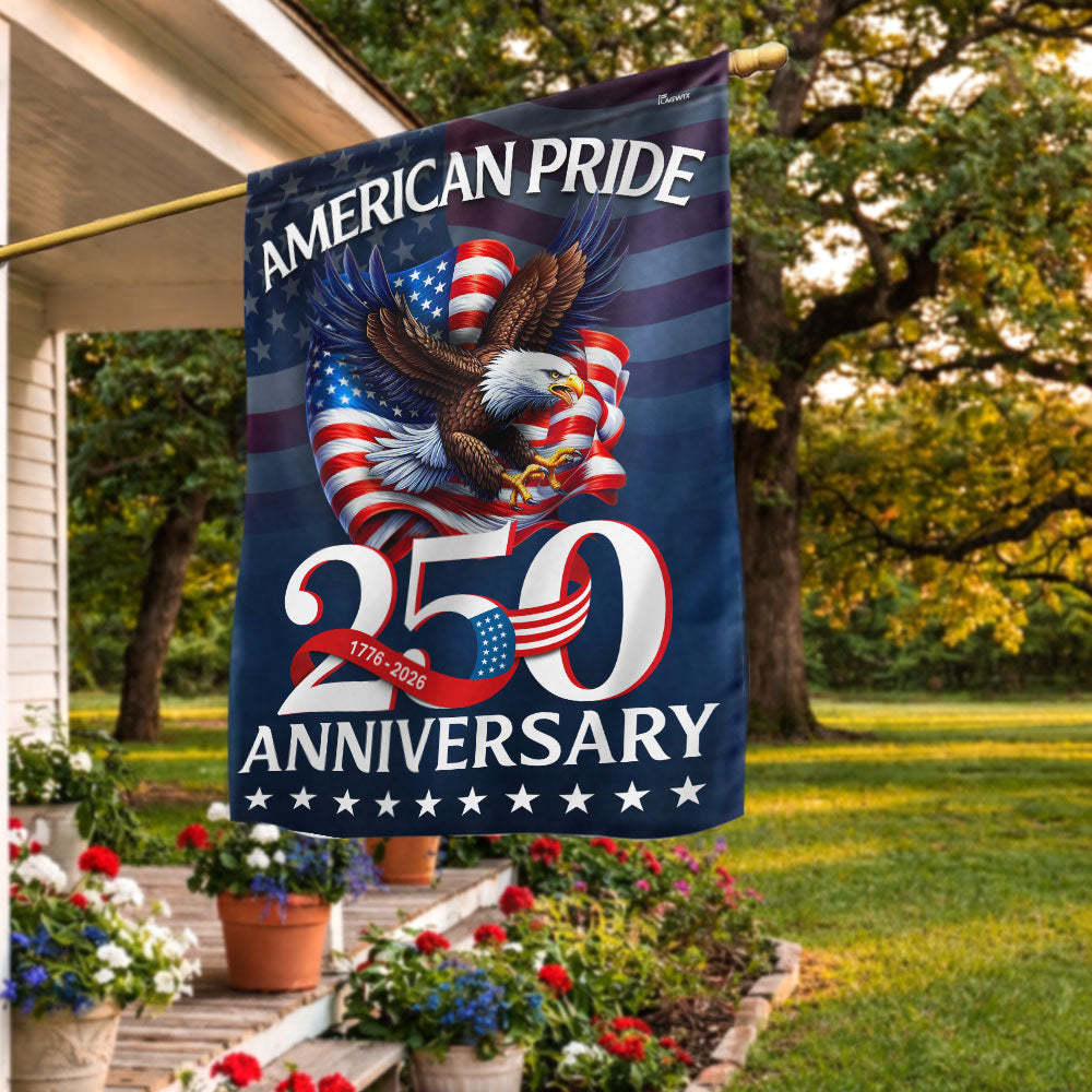 American Pride Flag, Patriotic 250th Anniversary Eagle 1776–2026 Flag ...