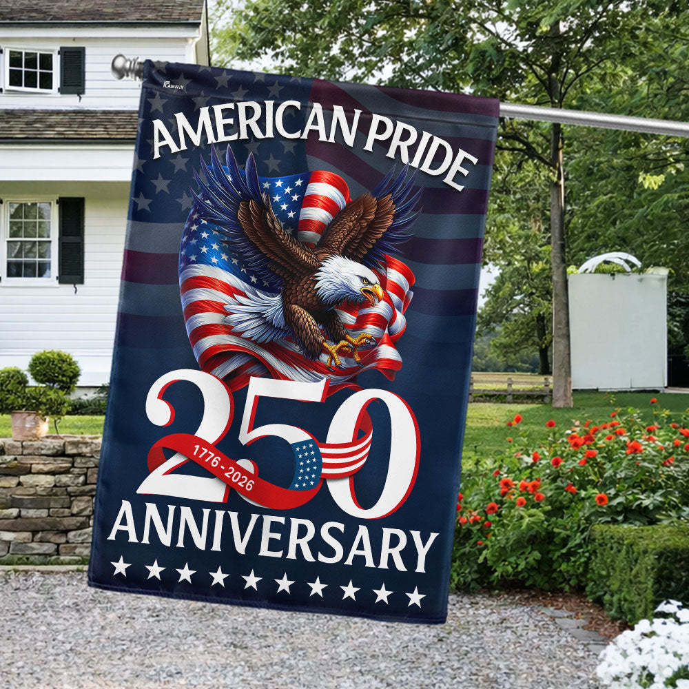 American Pride Flag, Patriotic 250th Anniversary Eagle 1776–2026 Flag ...