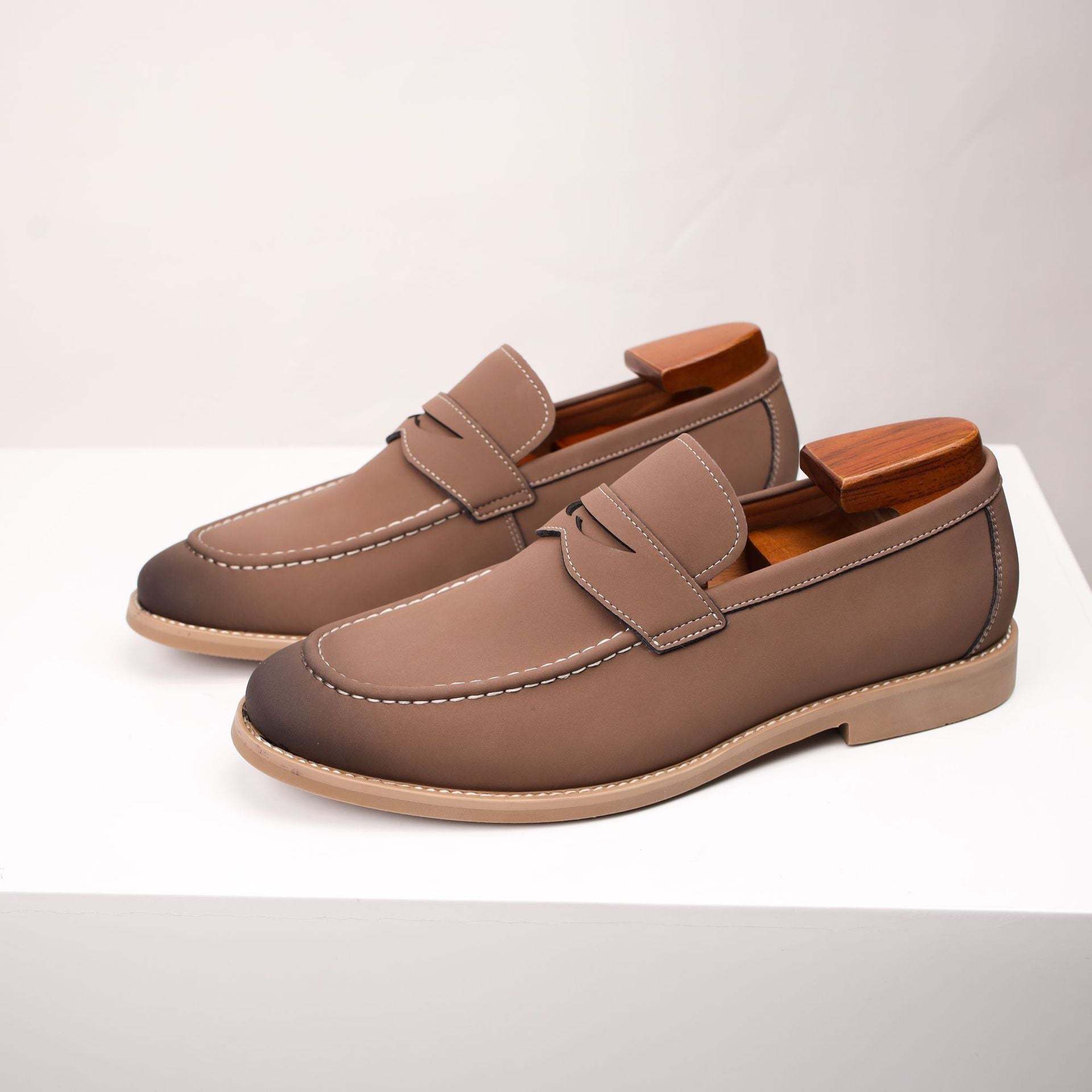 Leonardo Suede Loafers - fashioninprint