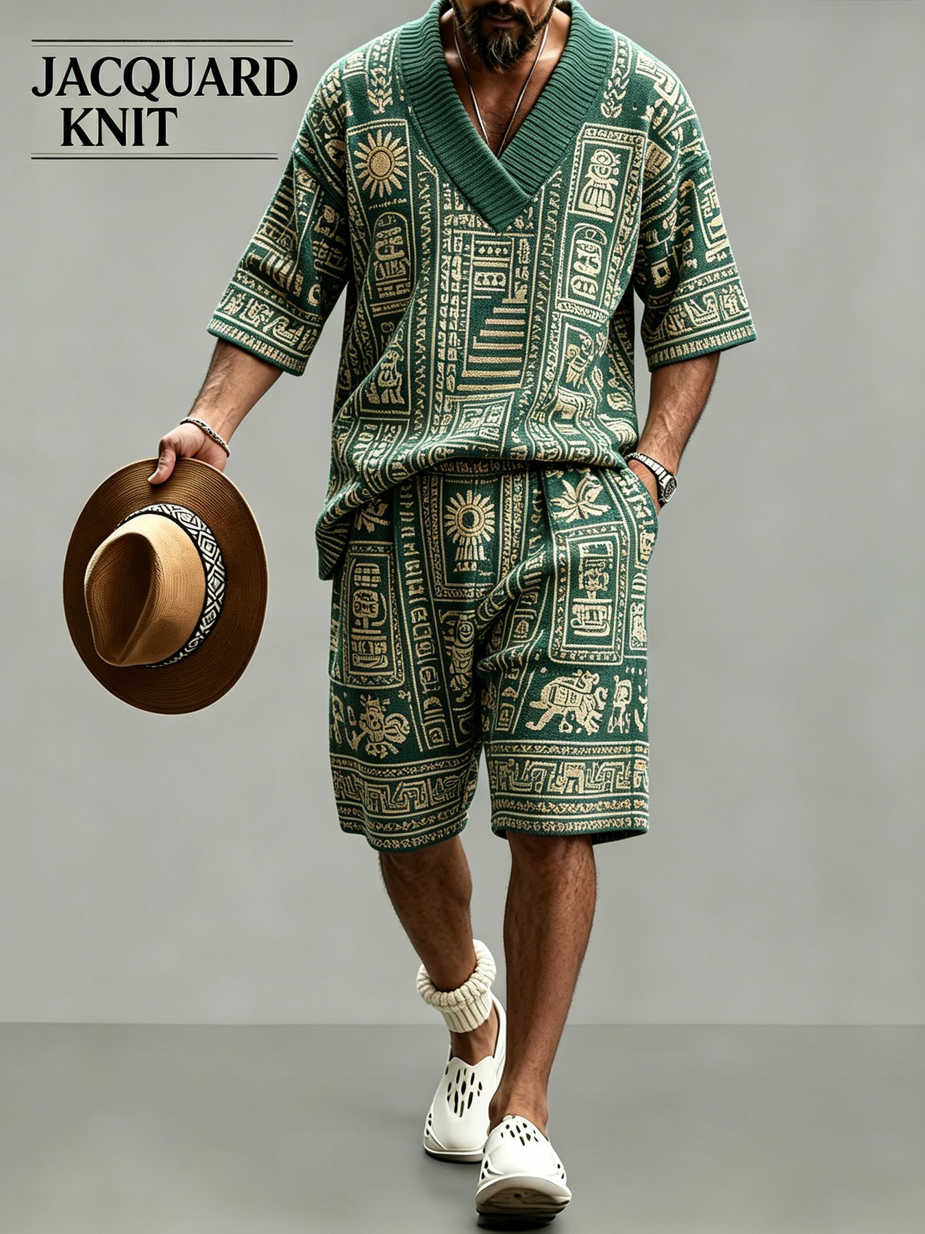 Men's Short Sleeve Shirt & Shorts Set