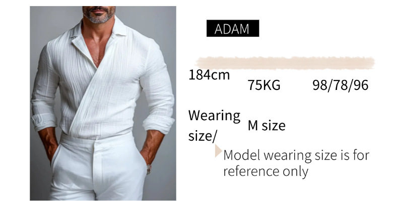 Men's Textured Crossover V-Neck Long Sleeve Pullover Shirt
