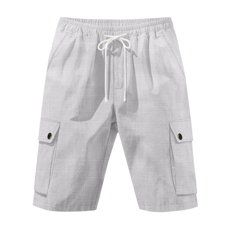 Men's Summer Linen Shorts, Casual Beach Style for Daily Wear