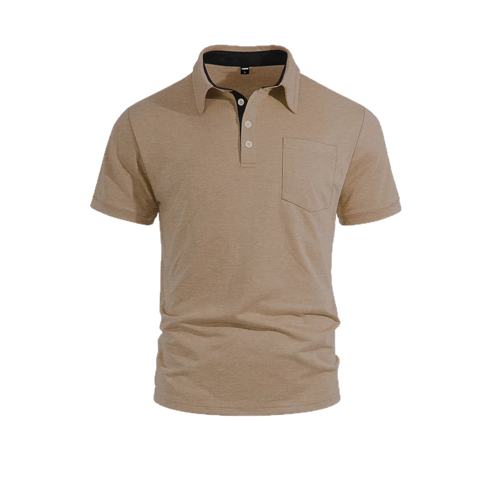 Men's Knit Short Sleeve Polo Shirt