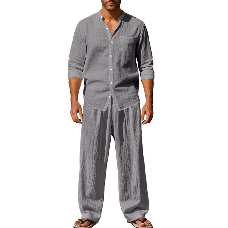 Men's Linen Shirt & Pants Set