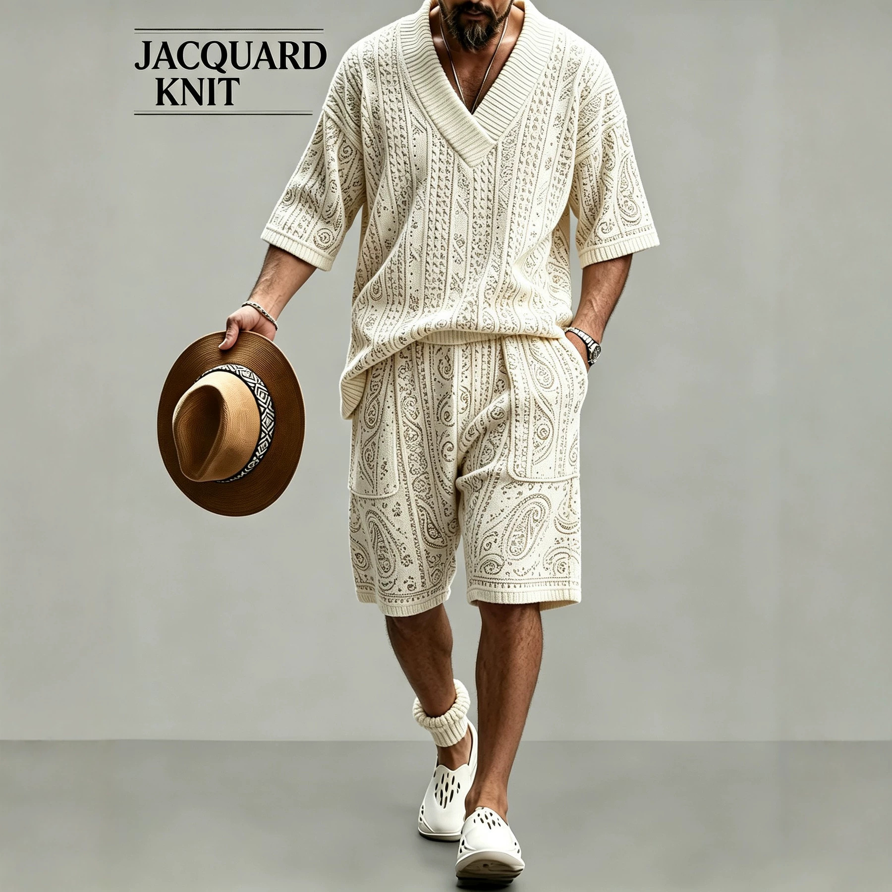 Men's Short Sleeve Shirt & Shorts Set