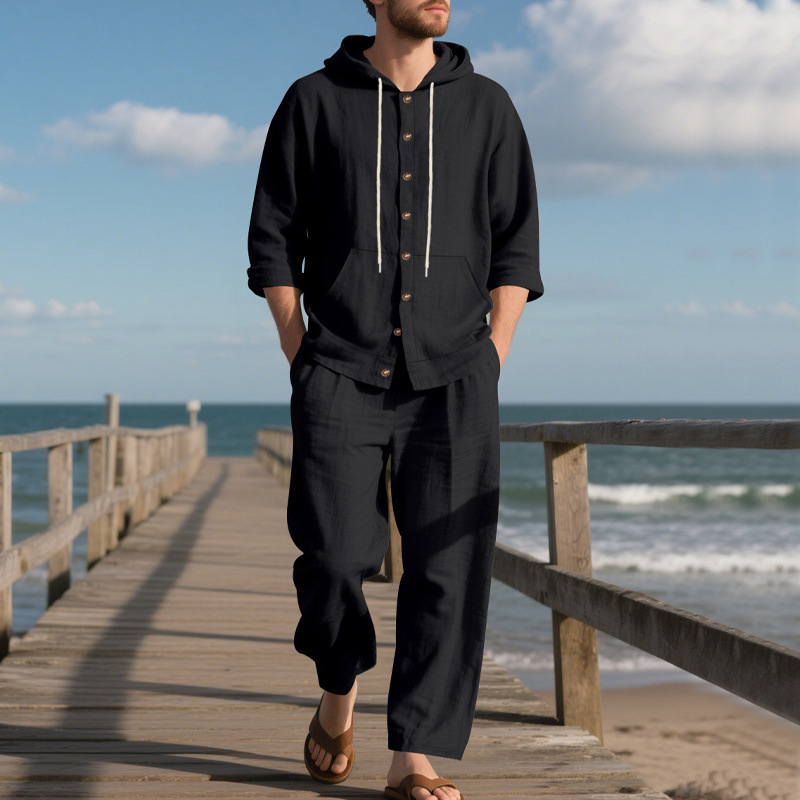 Men's Linen Shirt & Pants Set