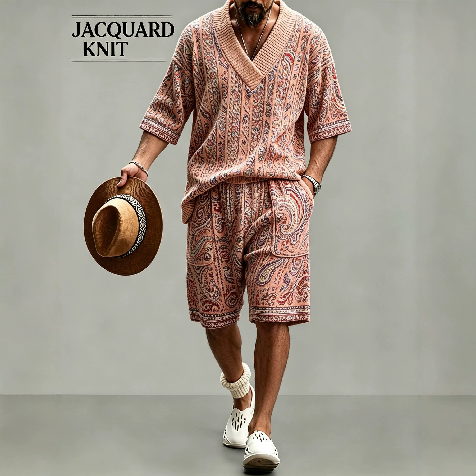 Men's Short Sleeve Shirt & Shorts Set