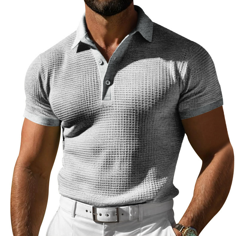 Men's Knit Short Sleeve Polo Shirt