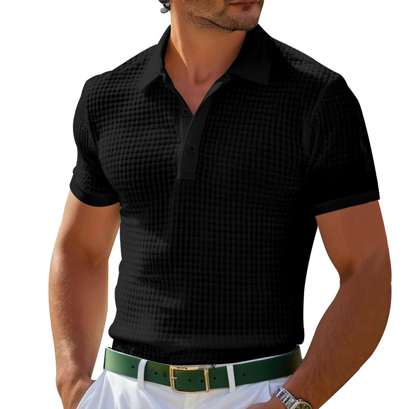Men's Knit Short Sleeve Polo Shirt