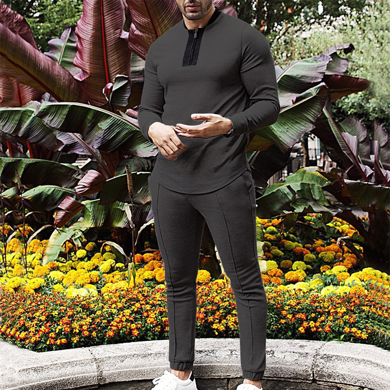 Men's Long Sleeve Casual Two-Piece Set