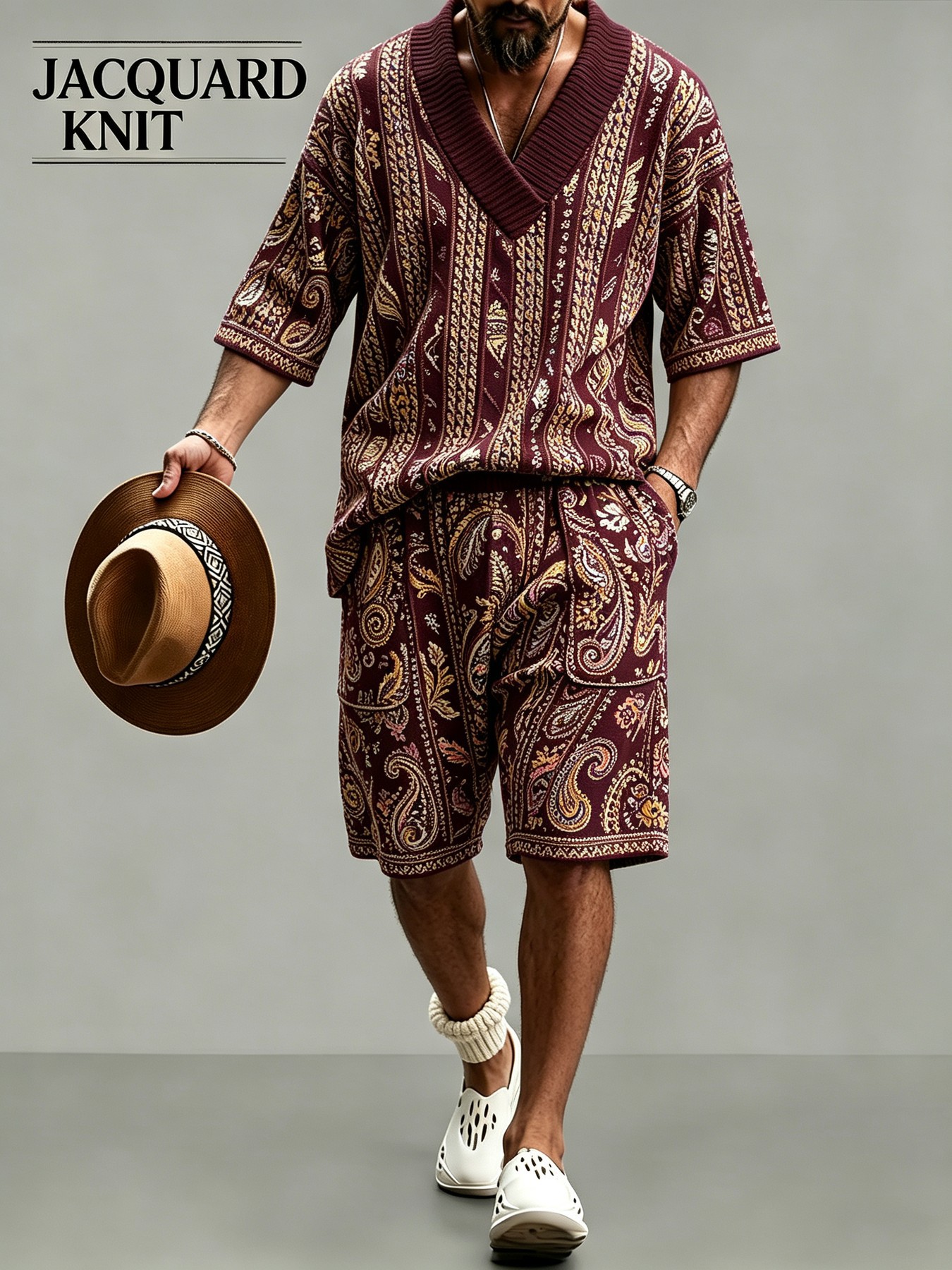Men's Short Sleeve Shirt & Shorts Set