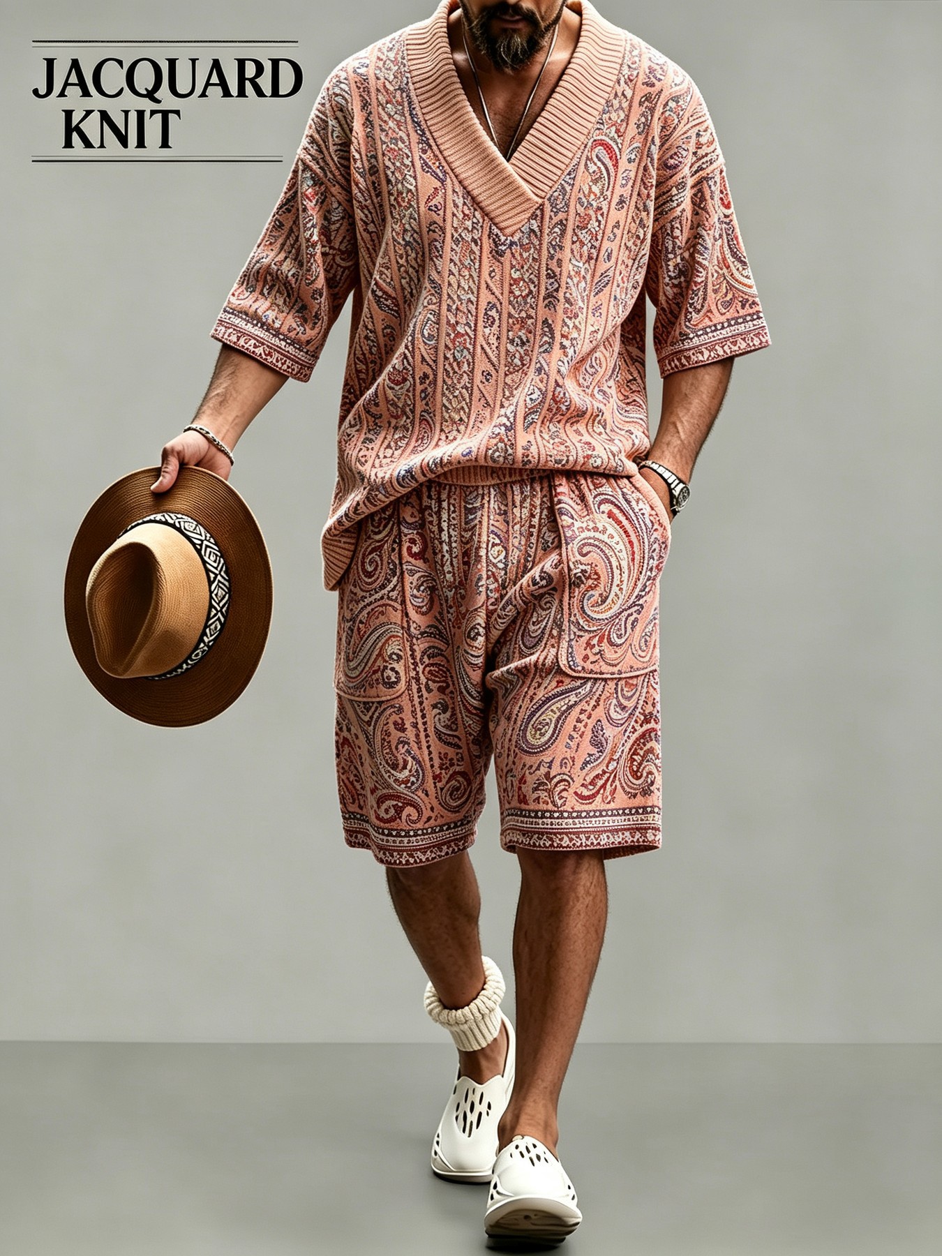 Men's Short Sleeve Shirt & Shorts Set