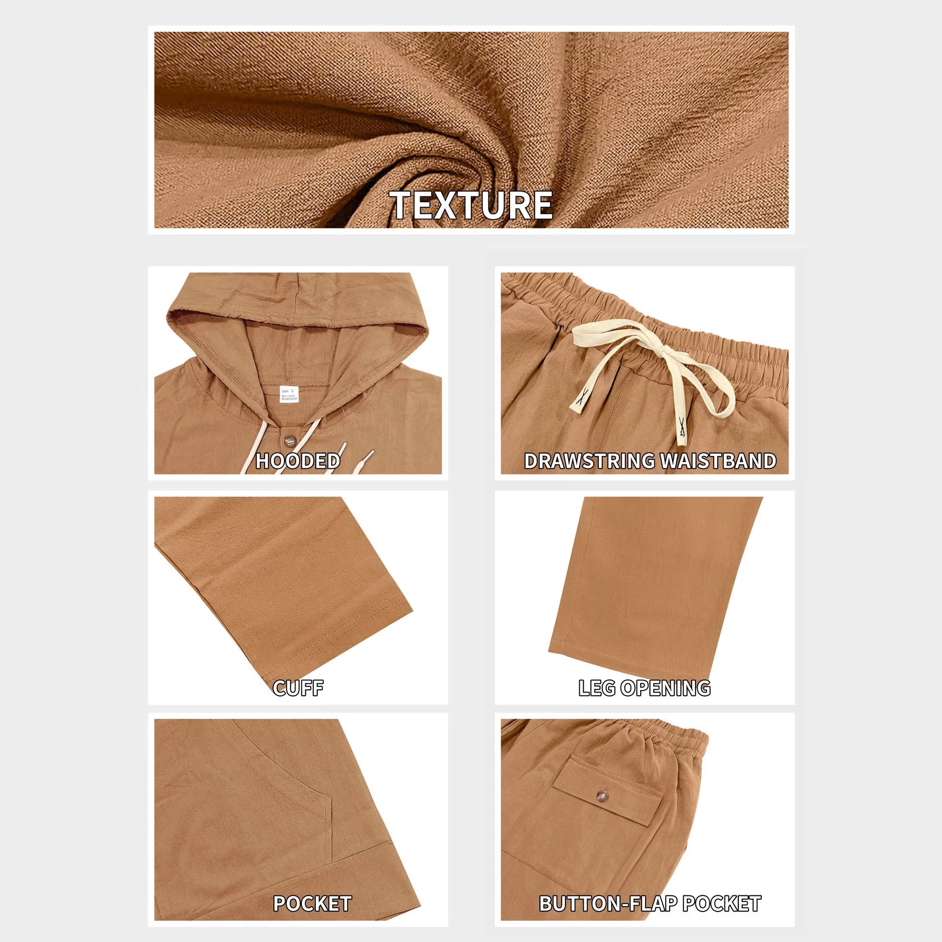 Men's Linen Shirt & Pants Set