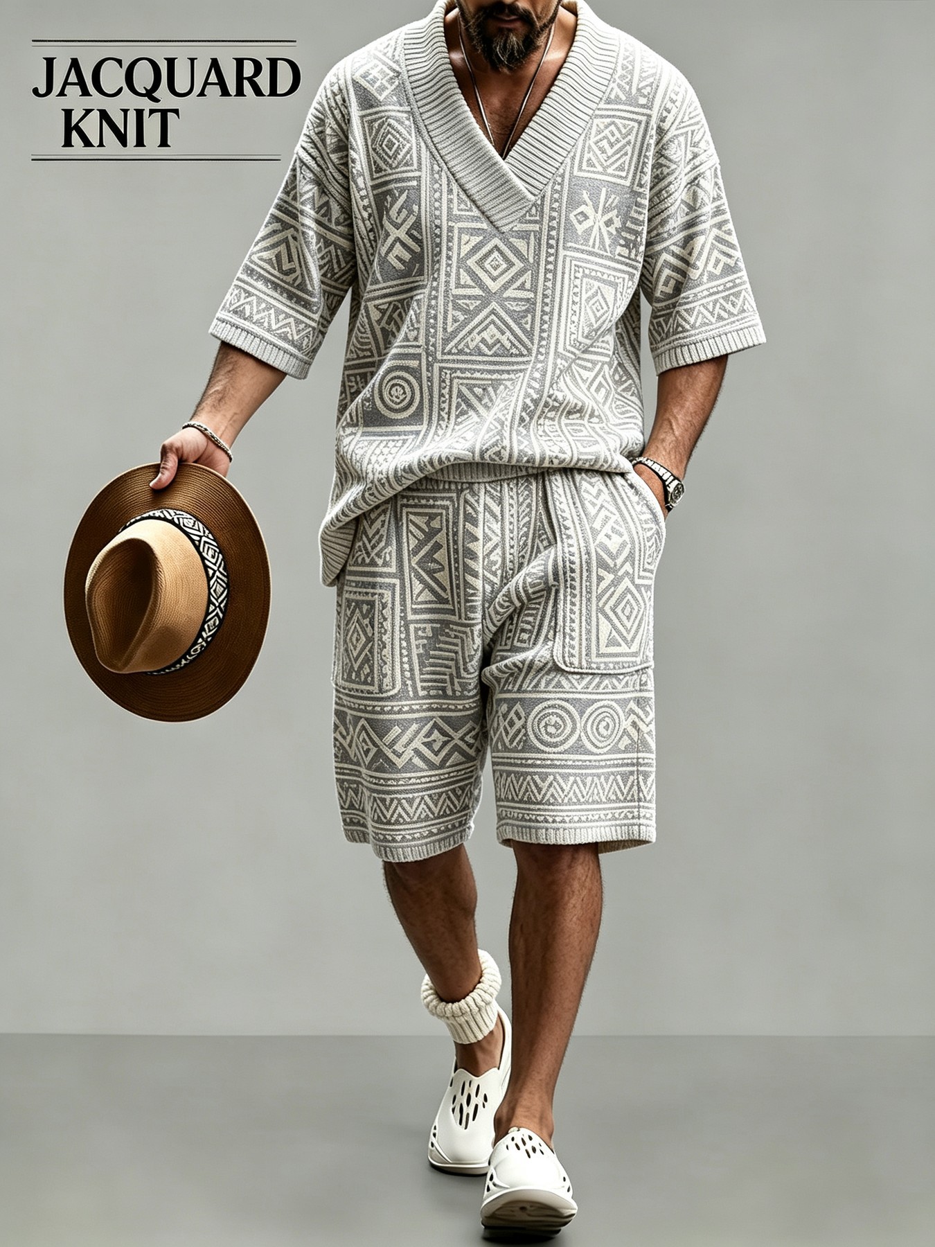 Men's Short Sleeve Shirt & Shorts Set