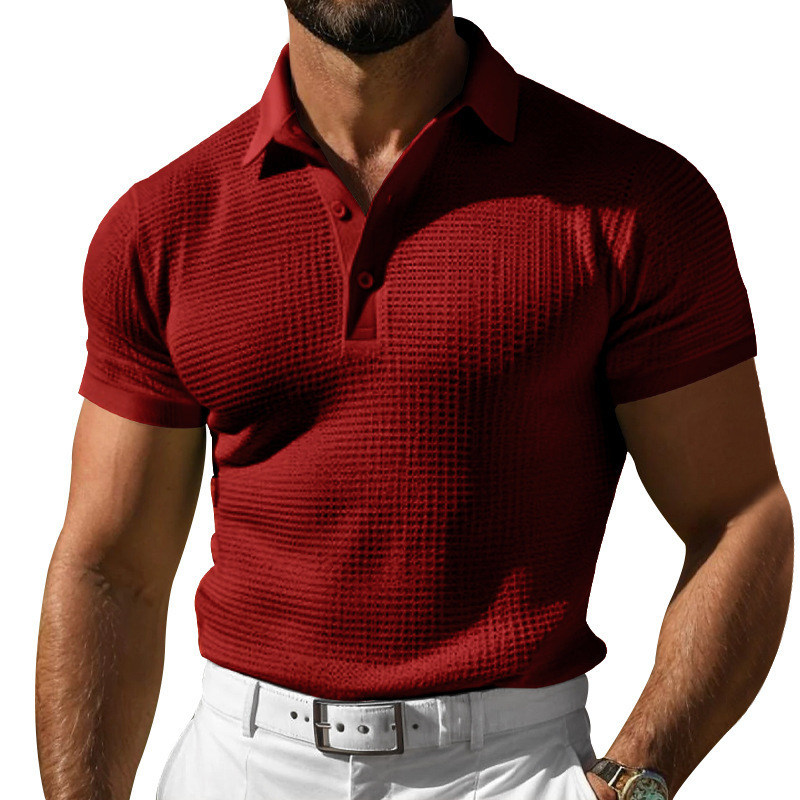 Men's Knit Short Sleeve Polo Shirt