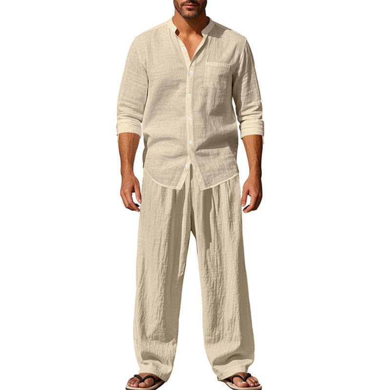 Men's Linen Shirt & Pants Set