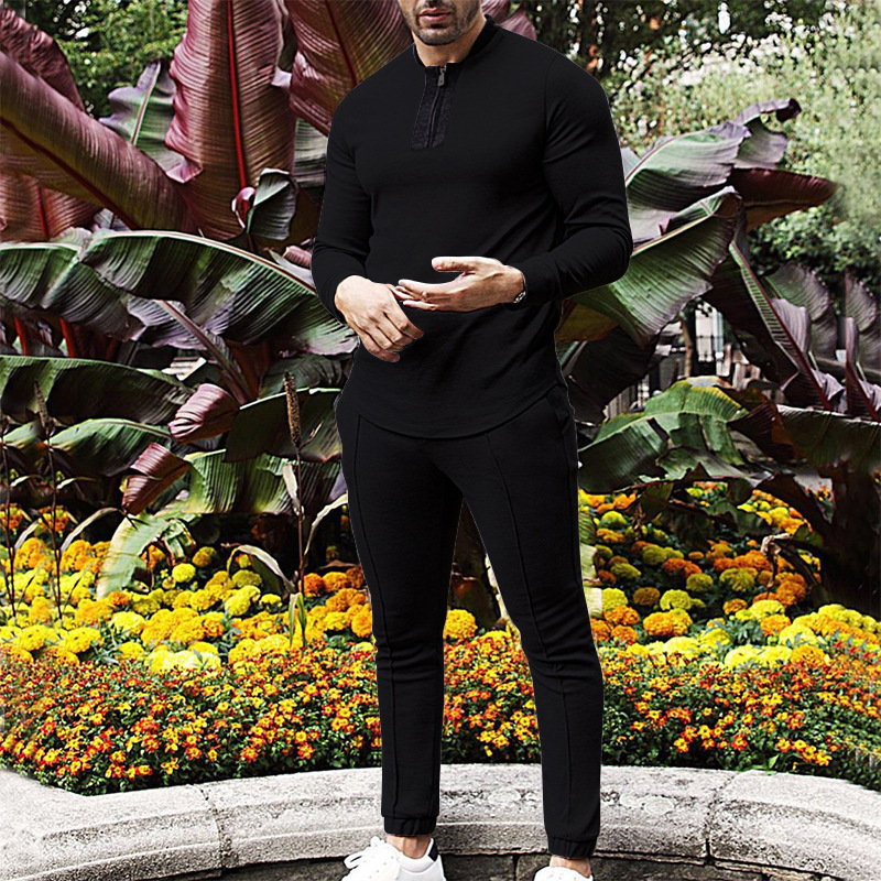 Men's Long Sleeve Casual Two-Piece Set