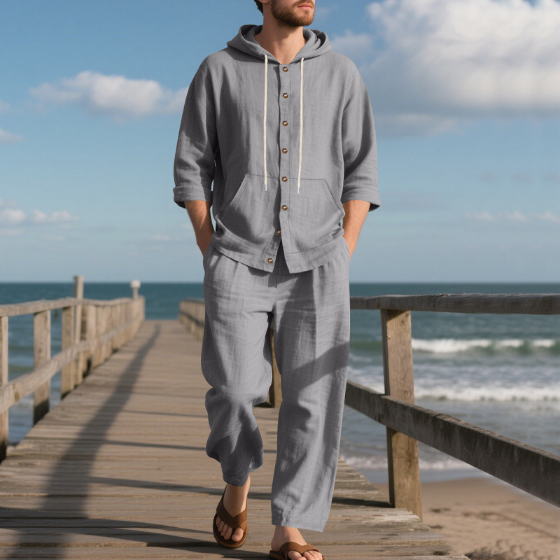 Men's Linen Shirt & Pants Set