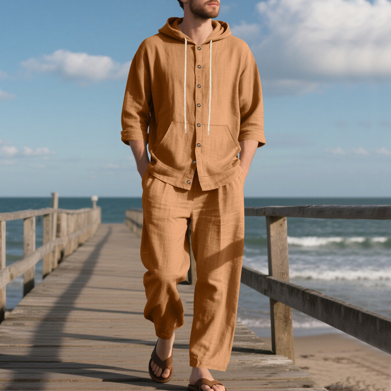 Men's Linen Shirt & Pants Set