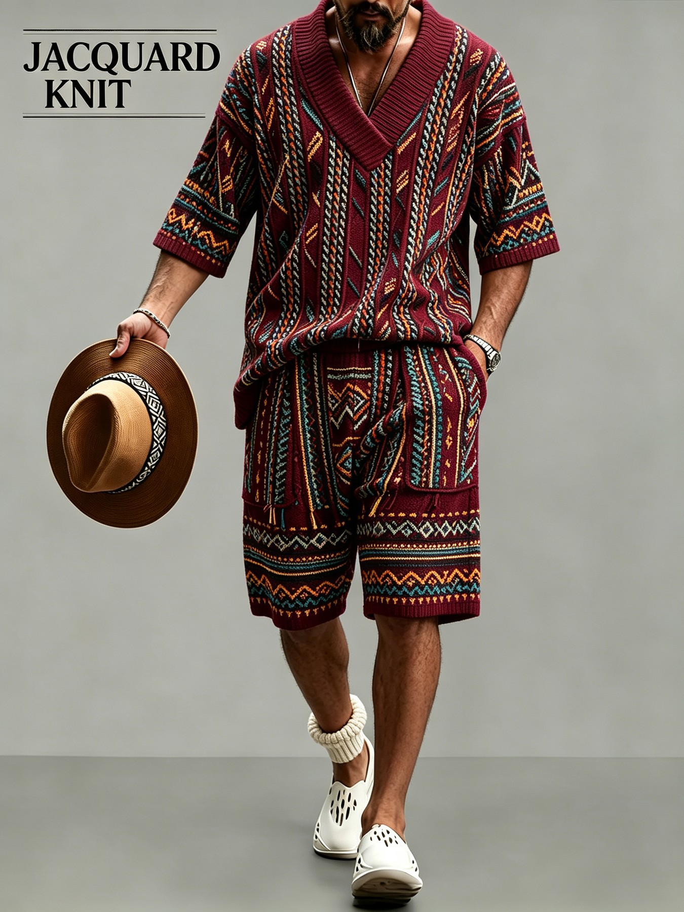 Men's Short Sleeve Shirt & Shorts Set