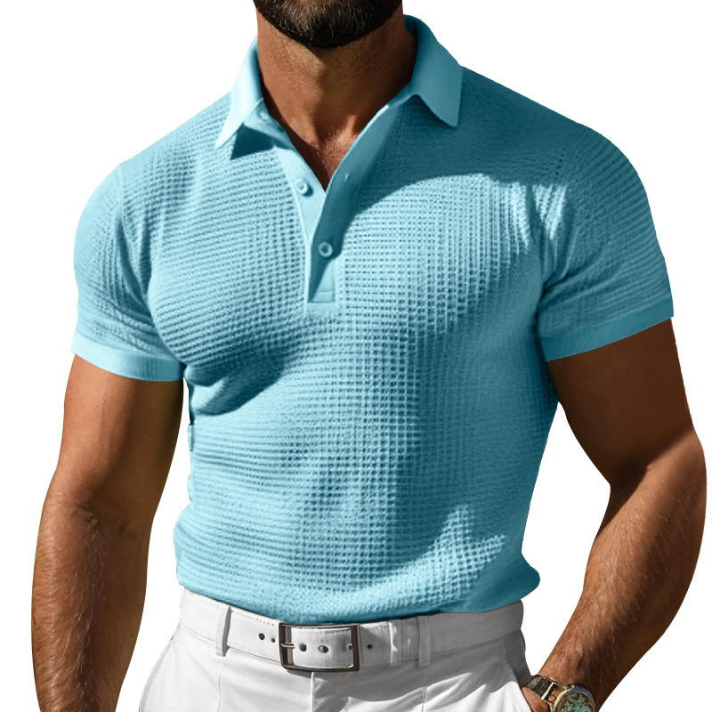 Men's Knit Short Sleeve Polo Shirt