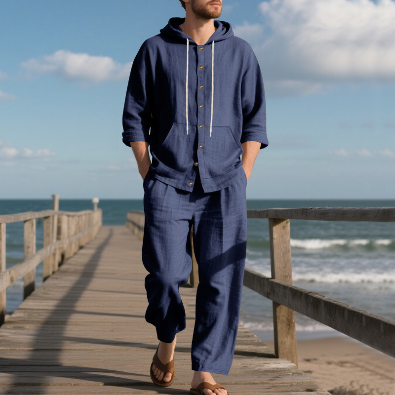 Men's Linen Shirt & Pants Set