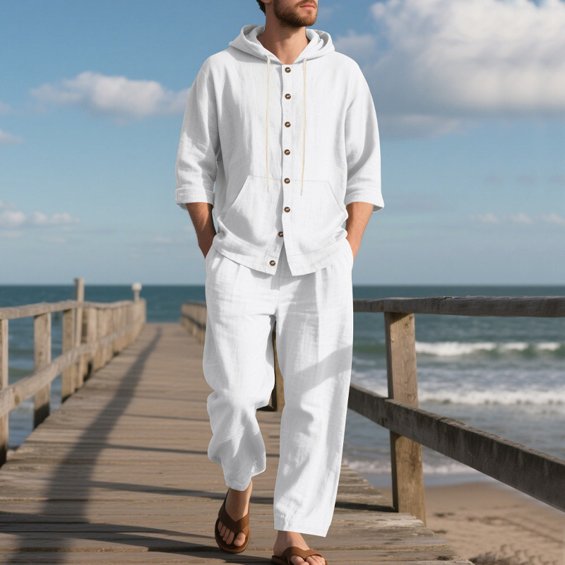 Men's Linen Shirt & Pants Set