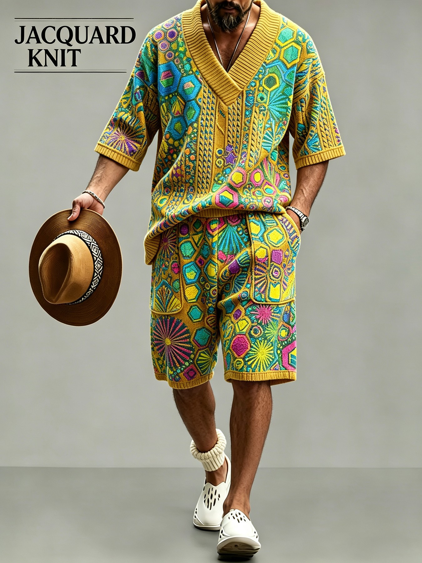 Men's Short Sleeve Shirt & Shorts Set