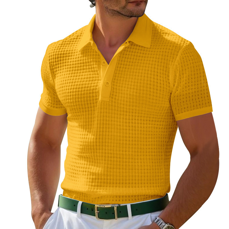 Men's Knit Short Sleeve Polo Shirt