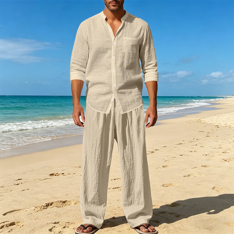 Men's Linen Shirt & Pants Set