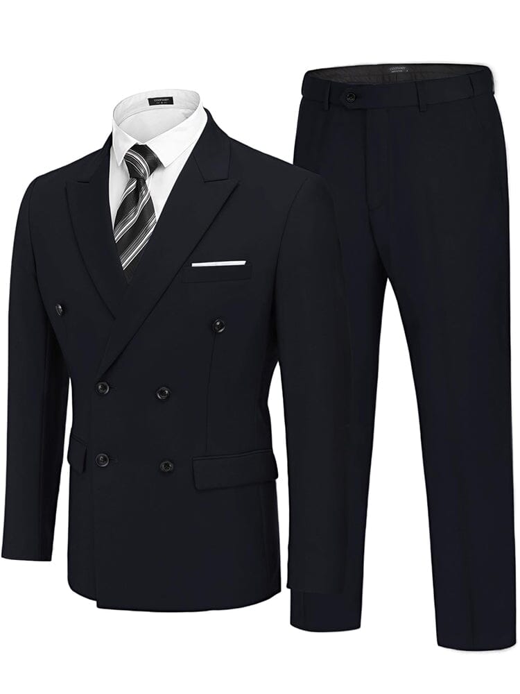 Classic Double Breasted Suit Set 
