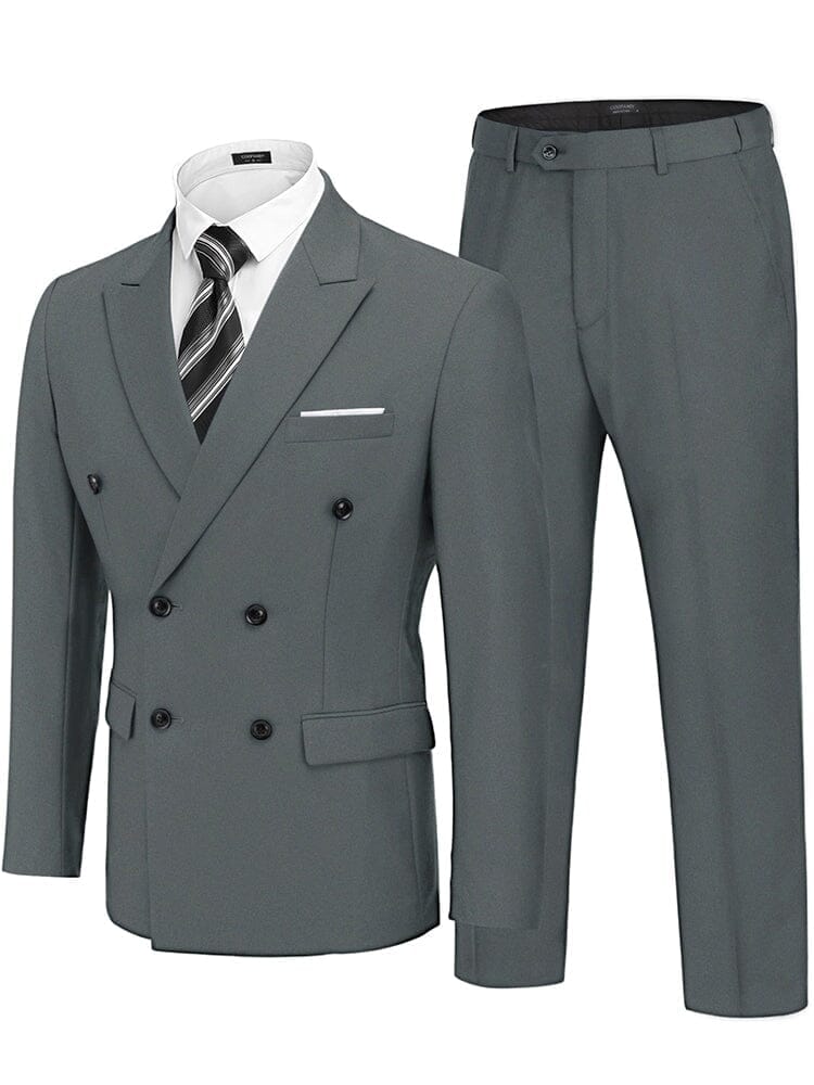 Classic Double Breasted Suit Set 