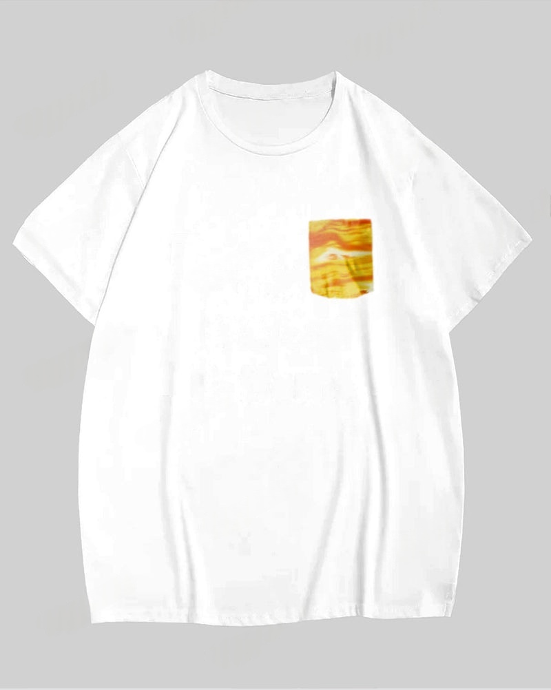 Couple's Stars Stitching Short-sleeved T-shirt Shorts Suit Large