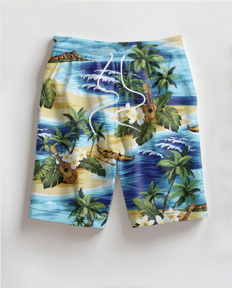 Valentine's Day Blue Short Sleeve T-Shirt Shorts Suit Large