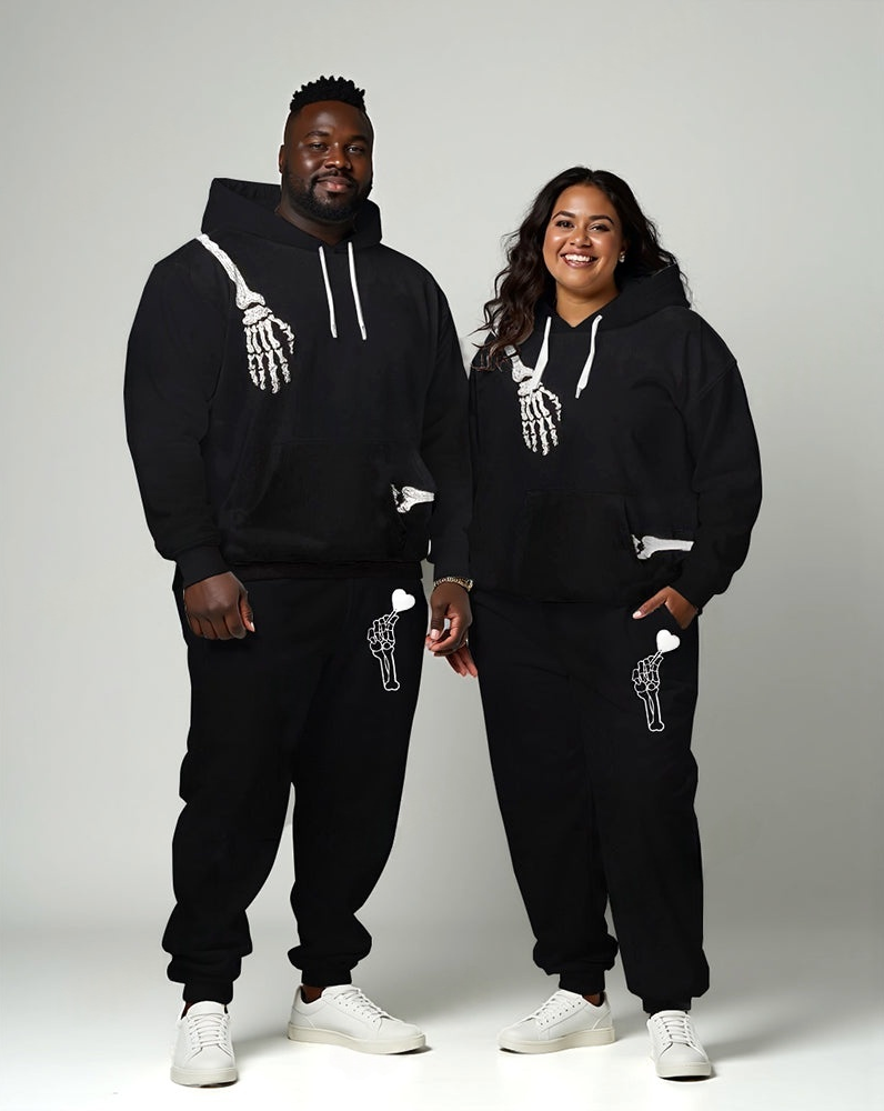 Couple Fashion "Hold You From Behind" Hoodie Set