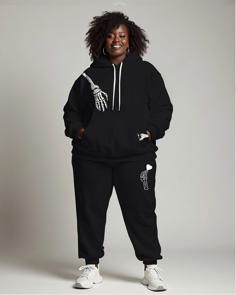 Couple Fashion "Hold You From Behind" Hoodie Set