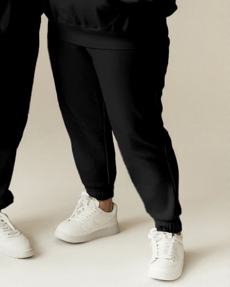 Couple Fashion Casual Plus Size Suit Keeper And Catch Letter Print Hoodie Suit