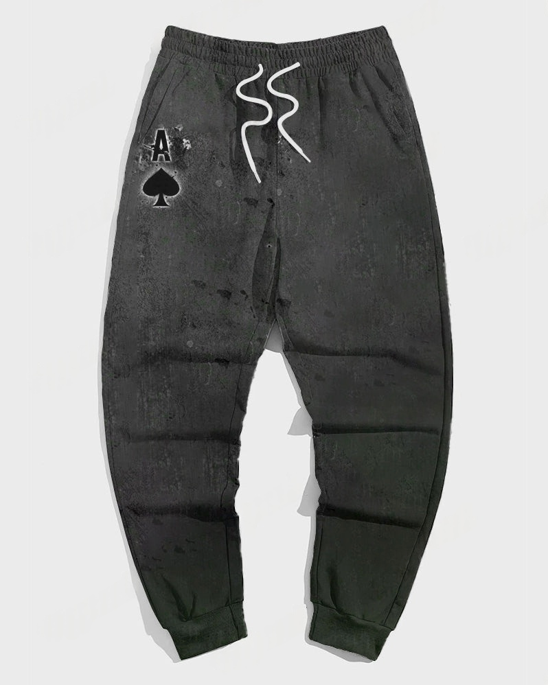 Couple Big and Tall Casual Couple Outfit Poker A Gradient Color Hoodie Set