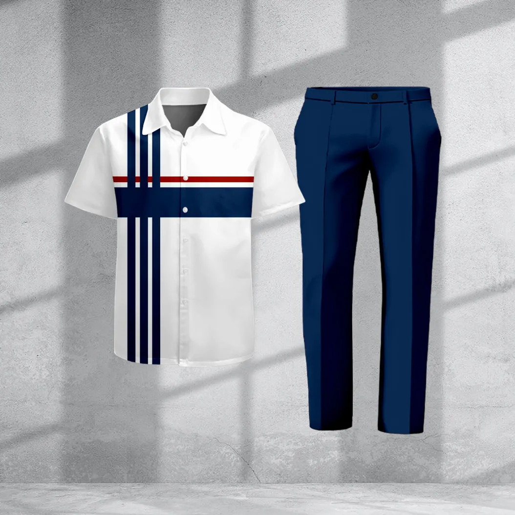 Short-sleeved Polo Shirt & Trousers Sets