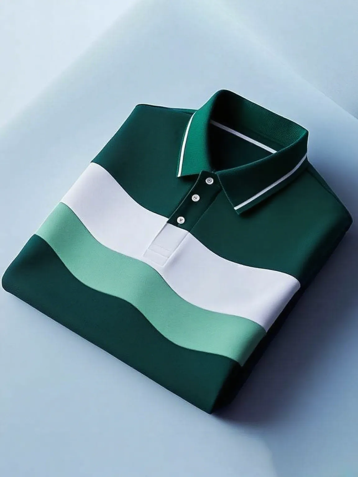 Men's Classic Business Button Short Sleeve Polo Shirt
