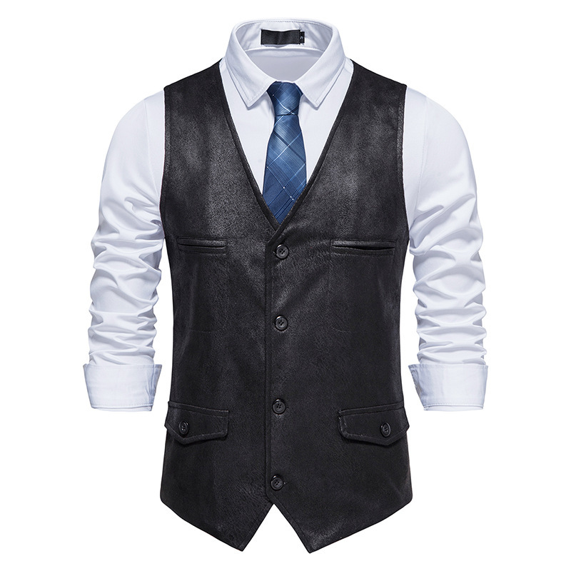 Men's Vintage Suede Single-Breasted Vest