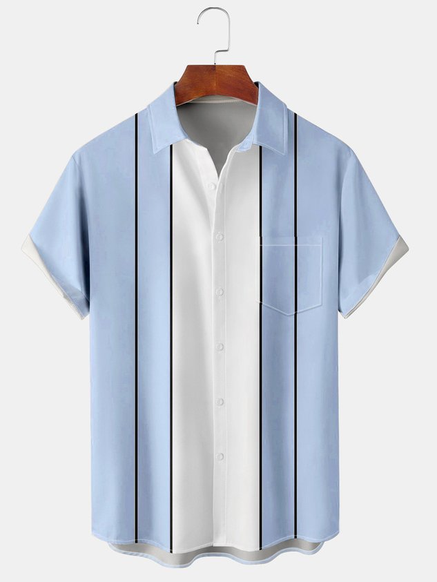 Hardaddy X Artist Funny Button Down Shirts Animal Toucans Chest Pocket Short Sleeve Vintage Bowling Shirt