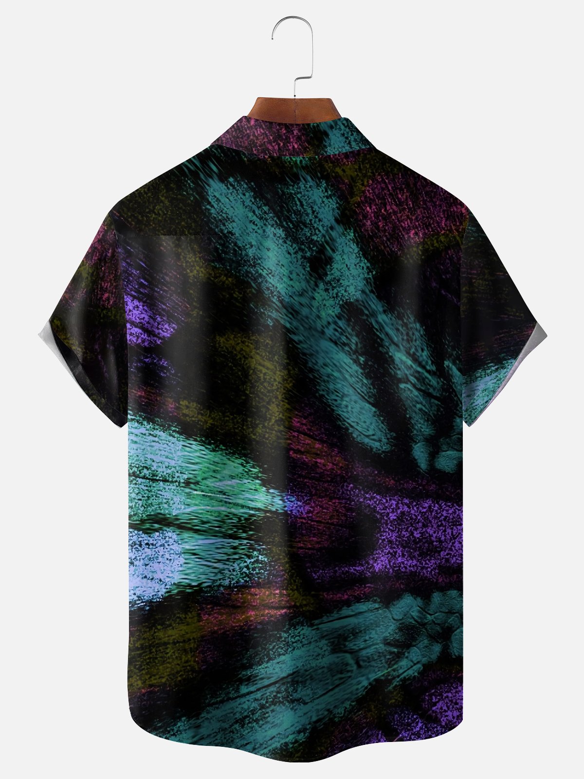 Moisture-wicking Gradient Color Chest Pocket Casual Shirt