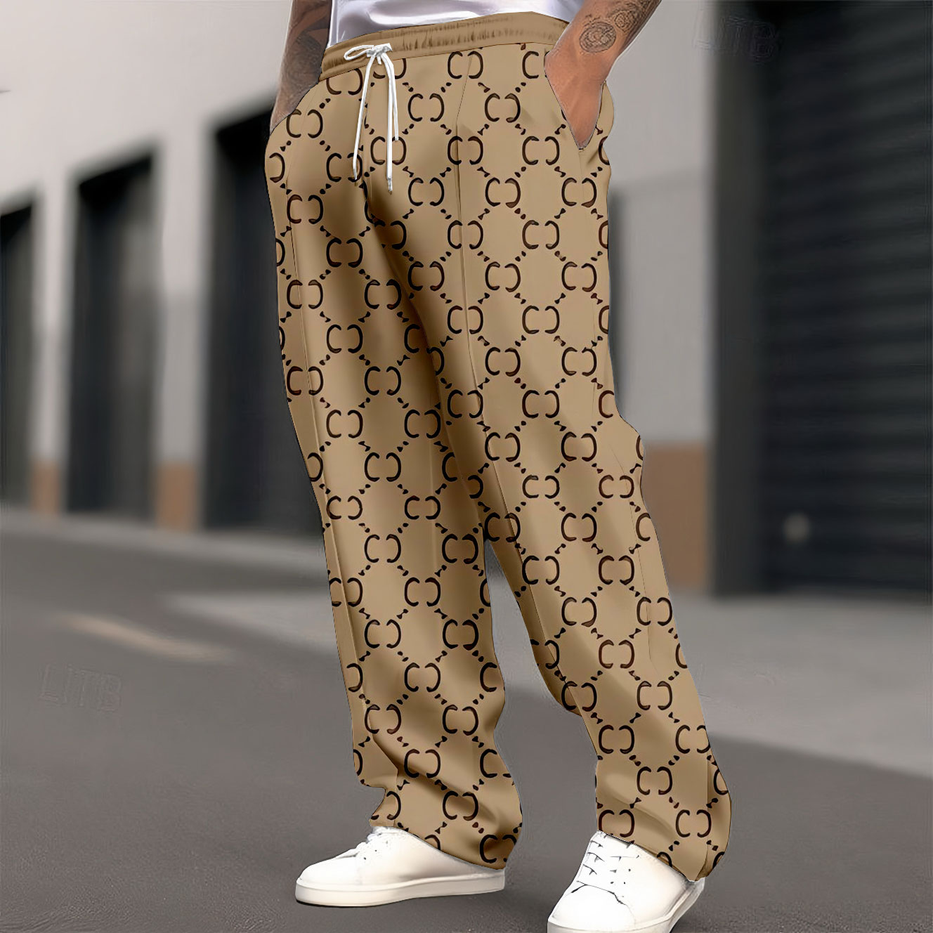 Men's Casual Color Matching Pants 412