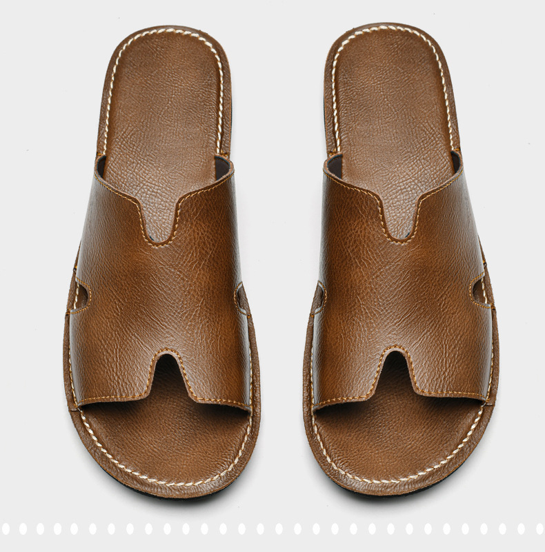 Men's Leather Slippers