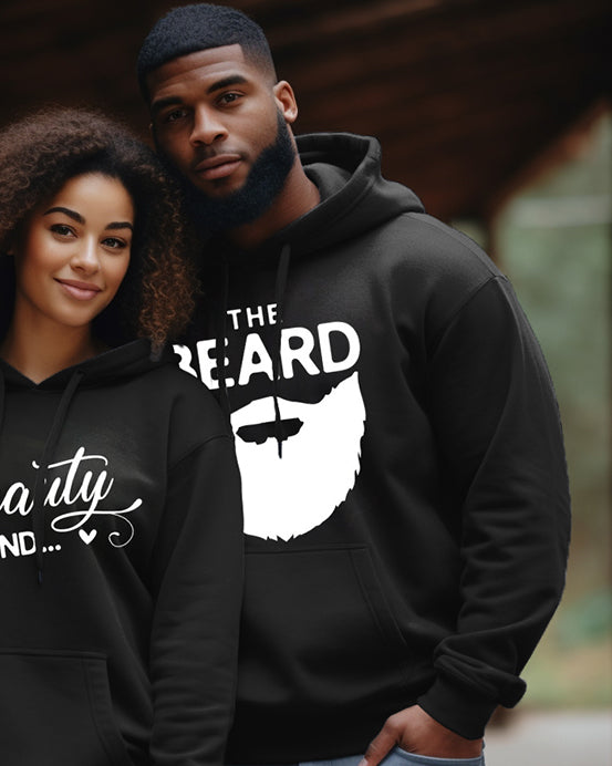 Couples Plus Size Plus Size Simple Casual Retro Beauty And Long-Sleeved Sweatshirt