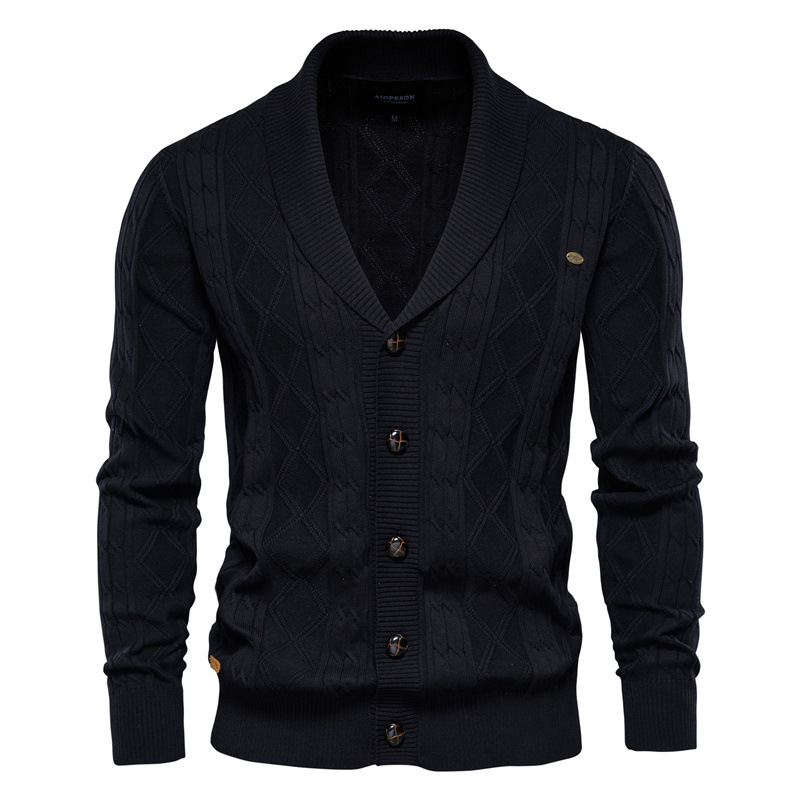 Men's V-Neck Knitted Jacket