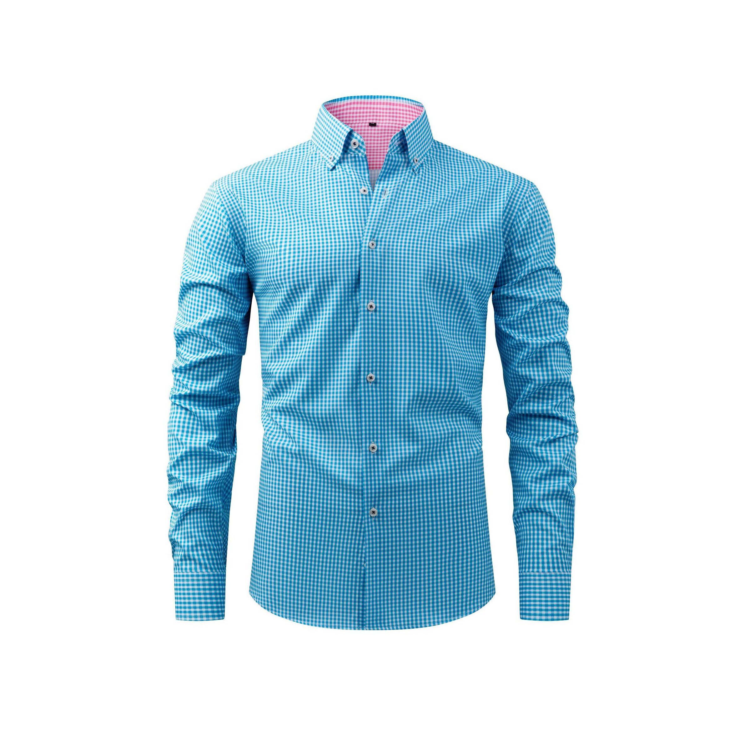 Men's Plaid Printed Daily Business Long Sleeves Blouses&Shirts Tops